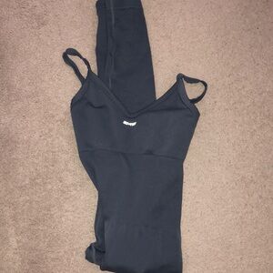 Bo + Tee Super Sculpt Unitard with Cinched waist in steel